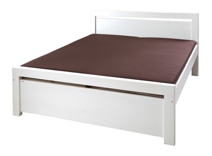 Vysoká postel, dvoulůžko v bílém provedení Gazel.