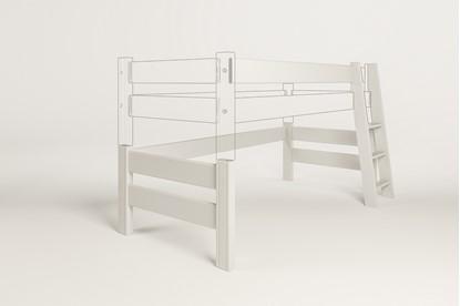 Dřevěný nábytek Gazel, zvyšující díl k posteli Sendy bílá