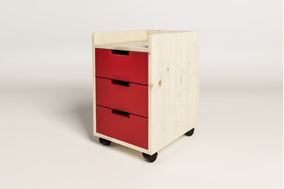 Dřevěný kontejner k psacímu stolu Mario